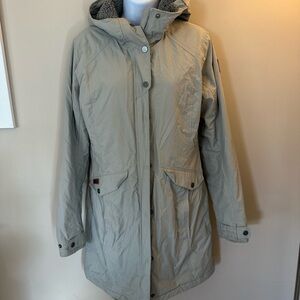 Columbia Women's Light Tan Hooded Winter Jacket